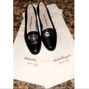 Black Alligator Ferragamo Loafers